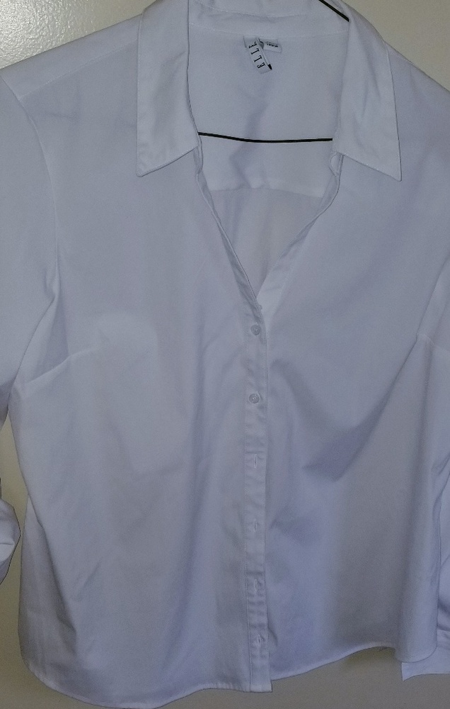 White button down blouse
